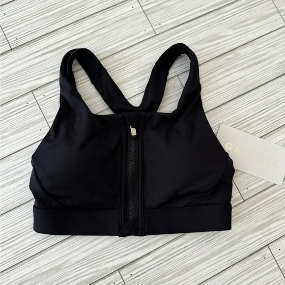 NWT | Athleta Black Ultimate Zip Front Bra - Size XXS D-DD - Picture 4 of 6